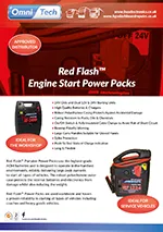 Red Flash Power Packs A5 Flyer